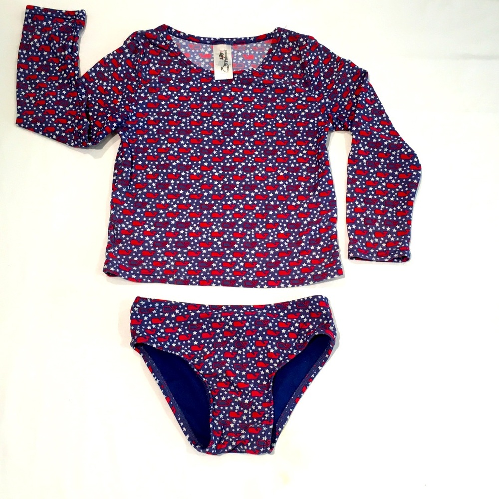 Vineyard Vines Rashguard Top and Bikini Bottom